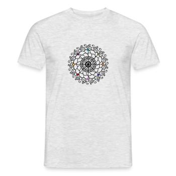 Mandala - Oriental Chakras Yoga Art Gift - Men's T-Shirt - heather grey - Front - AI Model Male 178 dark (178cm)