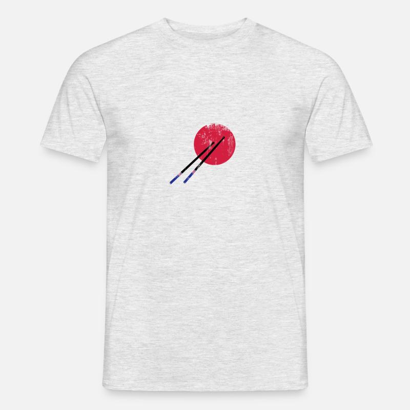 Drumsticks Schlagzeug Geschenk - Männer T-Shirt - Grau meliert
