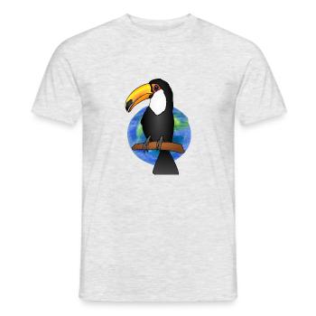Toucan toucans t-shirt toucan pics - T-shirt homme - gris chiné - Devant - AI Model Male 178 dark (178cm)