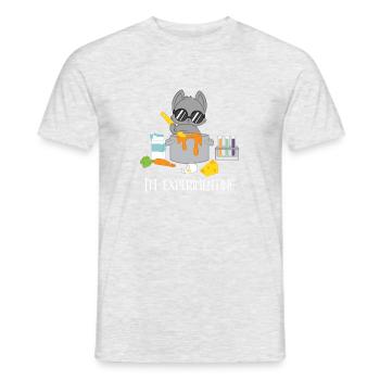 Funny Scientist T-Shirt - Cats T-Shirt - Men's T-Shirt - heather grey - Front - AI Model Male 178 dark (178cm)