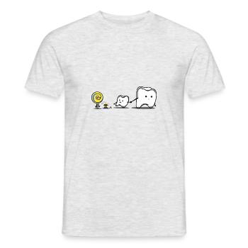 anti dentiste enfants dentiste lolipop hatin - T-shirt homme - gris chiné - Devant - AI Model Male 178 dark (178cm)