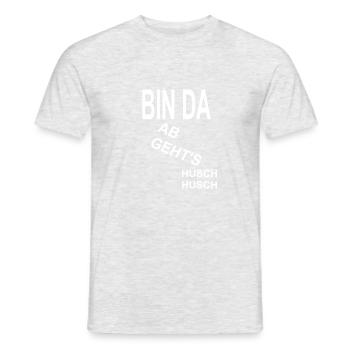 lustiges Wort Witz Tshirt lachen Geschenk Arbeit - Männer T-Shirt - Grau meliert - Vorne - AI Model Male 178 dark (178cm)