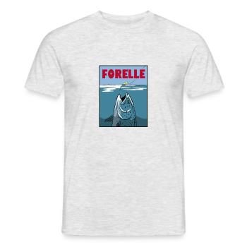 Forelle Lachs Salmonide Saibling Geschenk Angler - Männer T-Shirt - Grau meliert - Vorne - AI Model Male 178 dark (178cm)