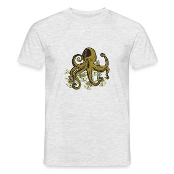 Koi meets octopus - Men's T-Shirt - heather grey - Front - AI Model Male 178 dark (178cm)