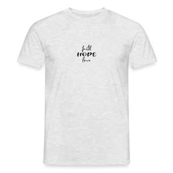 Foi, espoir, amour, cadeau, anniversaire - T-shirt homme - gris chiné - Devant - AI Model Male 178 dark (178cm)
