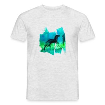 Otter otter Wassermarder Seeotter T Shirt - Männer T-Shirt - Grau meliert - Vorne - AI Model Male 178 dark (178cm)