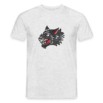Retro vintage wolf tattoo gift - Men's T-Shirt - heather grey - Front - AI Model Male 178 dark (178cm)