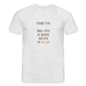 Rote Haare Rotschopf Witziger Spruch Geschenk - Männer T-Shirt - Grau meliert - Vorne - AI Model Male 178 dark (178cm)