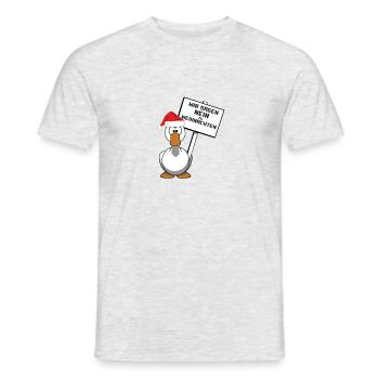 Nous disons non pour Noël - Tshirt rigolo - T-shirt homme - gris chiné - Devant - AI Model Male 178 dark (178cm)