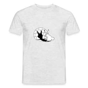 Lièvre jeu d’ombre Metal Rock Osterhase cadeau - T-shirt homme - gris chiné - Devant - AI Model Male 178 dark (178cm)