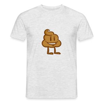 Cartoon cartoon heap shit fucking funny - Men's T-Shirt - heather grey - Front - AI Model Male 178 dark (178cm)