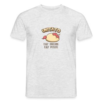 Pomme de terre Licorne Unitato Cadeau rigolo - T-shirt homme - gris chiné - Devant - AI Model Male 178 dark (178cm)