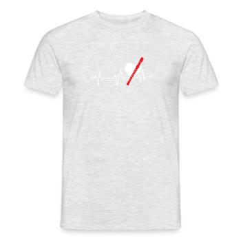 Flûte à bec flûte à bec - T-shirt homme - gris chiné - Devant - AI Model Male 178 dark (178cm)