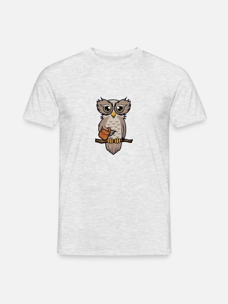 Ugle ugle laden ugle taske gave - Mænd T-shirt - grå meleret