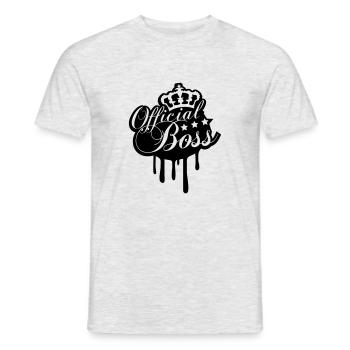 Cool Official Boss King Graffiti - Men's T-Shirt - heather grey - Front - AI Model Male 178 dark (178cm)