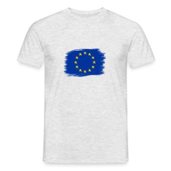Drapeau de l'Union européenne peint dessiné européen - T-shirt homme - gris chiné - Devant - AI Model Male 178 dark (178cm)