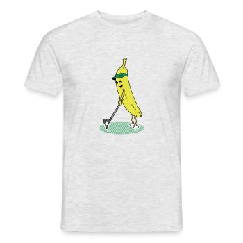 Banane golf sport banane fruits frais - T-shirt homme - gris chiné - Devant - AI Model Male 178 dark (178cm)