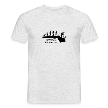 Evolution naturelle du vélo de montagne - T-shirt homme - gris chiné - Devant - AI Model Male 178 dark (178cm)