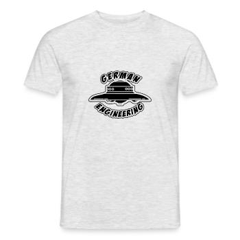 Haunebu Vril Projekt UFO Raumschiff Maschinenbau - Männer T-Shirt - Grau meliert - Vorne - AI Model Male 178 dark (178cm)