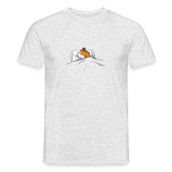 Schlafendes Meerschweinchen Süß Haustier Liebhaber - Männer T-Shirt - Grau meliert - Vorne - AI Model Male 178 dark (178cm)