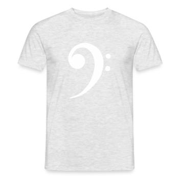 Bass Clef Bass Clef Clef Bassist - Men's T-Shirt - heather grey - Front - AI Model Male 178 dark (178cm)