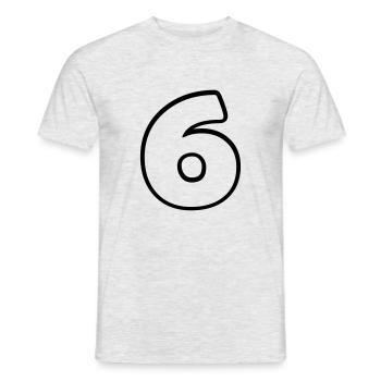 6 - Männer T-Shirt - Grau meliert - Vorne - AI Model Male 178 dark (178cm)
