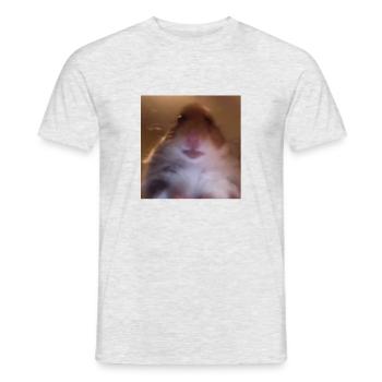 Dank Meme Hamster Staring Front Camera Shirt - Männer T-Shirt - Grau meliert - Vorne - AI Model Male 178 dark (178cm)