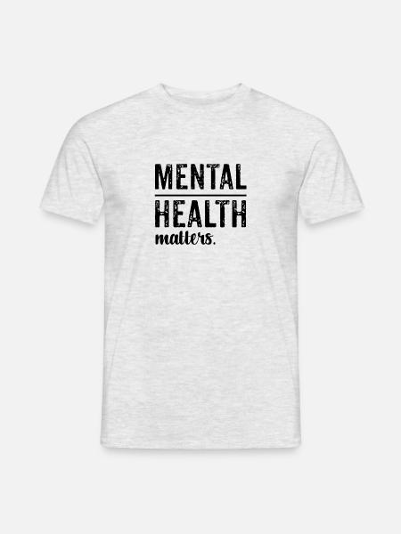 Mental Health Matters Wear Green - Männer T-Shirt - Grau meliert