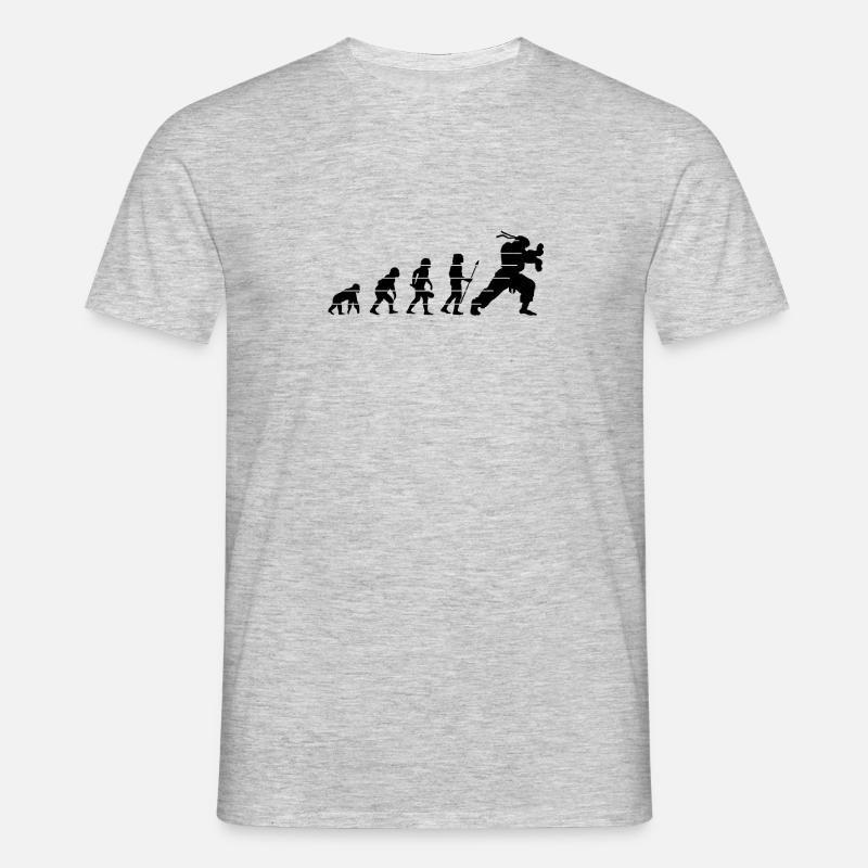 human evolution or hadouk - Men's T-Shirt - heather grey