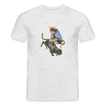 Tättowierer Irezumi Katzen Liebhaber Geschenk Tig - Männer T-Shirt - Grau meliert - Vorne - AI Model Male 178 dark (178cm)
