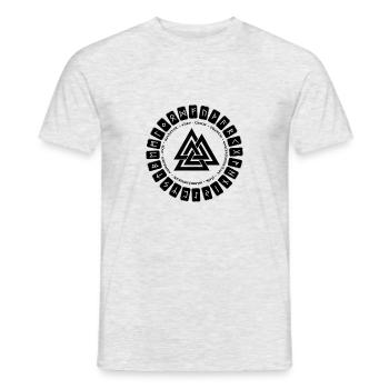 Les neuf vertus - T-shirt homme - gris chiné - Devant - AI Model Male 178 dark (178cm)