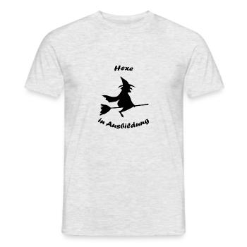 Hexe in Ausbildung - Männer T-Shirt - Grau meliert - Vorne - AI Model Male 178 dark (178cm)