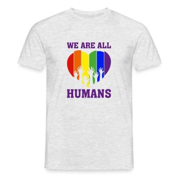 Christopher Streed Day We are ALL HUMANS Gift - Men's T-Shirt - heather grey - Front - AI Model Male 178 dark (178cm)