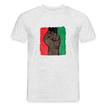 Black Power First-Black History-Black Lives Matter - T-shirt homme - gris chiné - Devant - AI Model Male 178 dark (178cm)