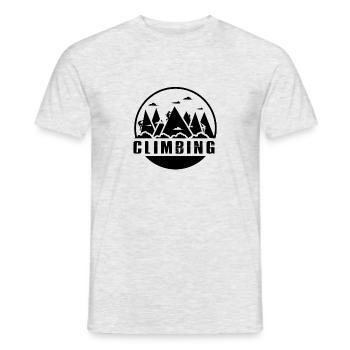 Escalade escalade sports de montagne randonnée en plein air - T-shirt homme - gris chiné - Devant - AI Model Male 178 dark (178cm)