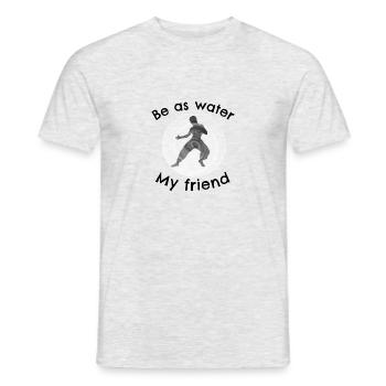Be as water - Men's T-Shirt - heather grey - Front - AI Model Male 178 dark (178cm)