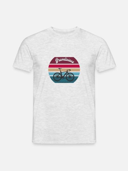 Gravelicious! - Männer T-Shirt - Grau meliert