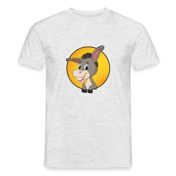 Gift idea donkey fans, boys, children, girls - Men's T-Shirt - heather grey - Front - AI Model Male 178 dark (178cm)