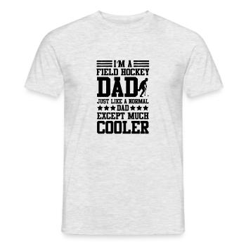 Field hockey Papa Dad Father's Day - Men's T-Shirt - heather grey - Front - AI Model Male 178 dark (178cm)