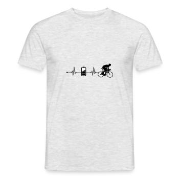 Vélo électrique - T-shirt homme - gris chiné - Devant - AI Model Male 178 dark (178cm)