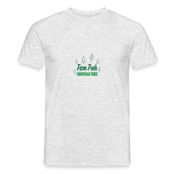Fermez des arbres de Noël frais - T-shirt homme - gris chiné - Devant - AI Model Male 178 dark (178cm)