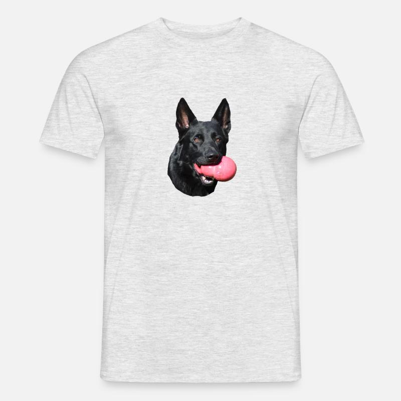 Schäferhund Deutscher Schäferhund schwarzer Hunde - Männer T-Shirt - Grau meliert