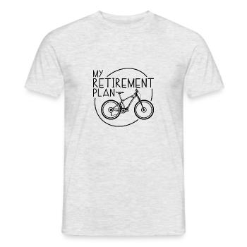 My Retirement Plan T-shirt | Mountain Bike Gift Sh - T-shirt homme - gris chiné - Devant - AI Model Male 178 dark (178cm)