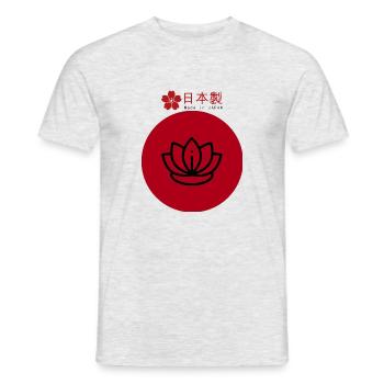 fleur japonaise - T-shirt homme - gris chiné - Devant - AI Model Male 178 dark (178cm)