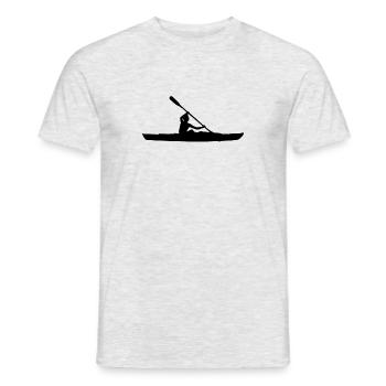 Rowing Kayak Sport Canoeing Canoeing Canoe Kayak F - Men's T-Shirt - heather grey - Front - AI Model Male 178 dark (178cm)