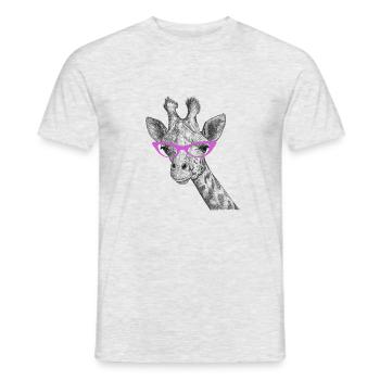 Girafe Lunettes Africaine Drôle - T-shirt homme - gris chiné - Devant - AI Model Male 178 dark (178cm)