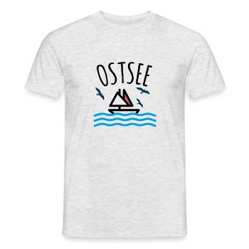 Ostsee - Männer T-Shirt - Grau meliert - Vorne - AI Model Male 178 dark (178cm)