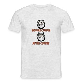 Pour le café après le café - T-shirt homme - gris chiné - Devant - AI Model Male 178 dark (178cm)
