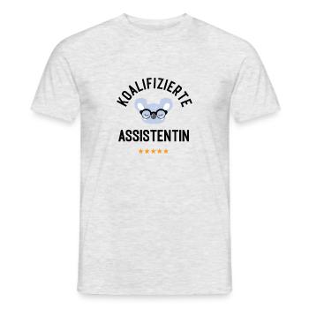 Koalifizierte Assistentin Geschenk Lustig - Männer T-Shirt - Grau meliert - Vorne - AI Model Male 178 dark (178cm)
