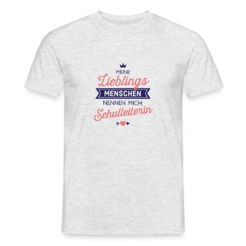 Lieblingsmenschen Schulleiterin Geschenk Spruch - Männer T-Shirt - Grau meliert - Vorne - AI Model Male 178 dark (178cm)